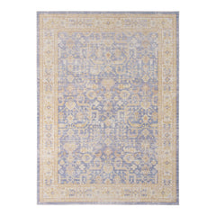 9' X 13' Lavender Blue Floral Power Loom Area Rug