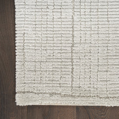 8' x 10' Gray and Ivory Abstract Power Loom Area Rug