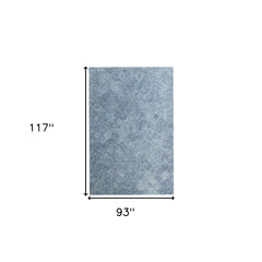 8' x 10' Blue Wool Geometric Hand Tufted Area Rug