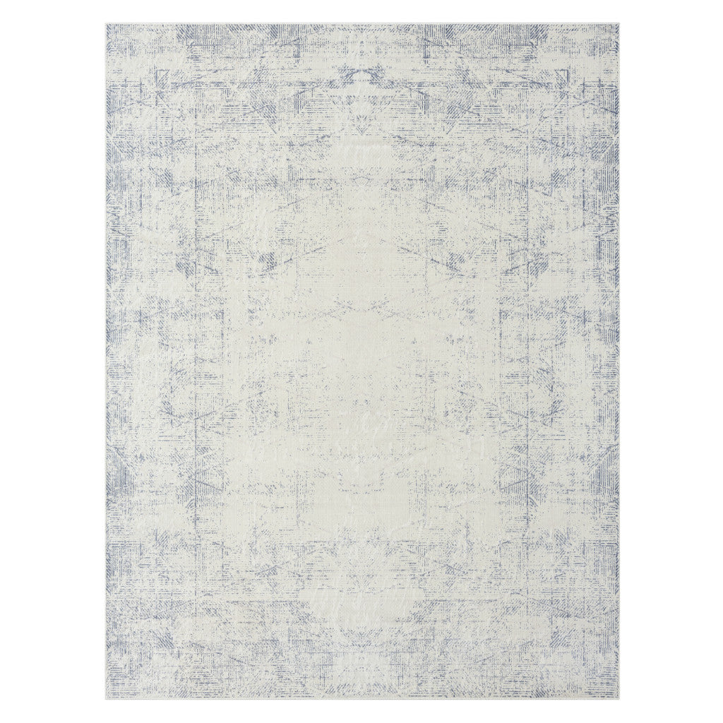 2' x 3' Gray Abstract Washable Non Skid Area Rug