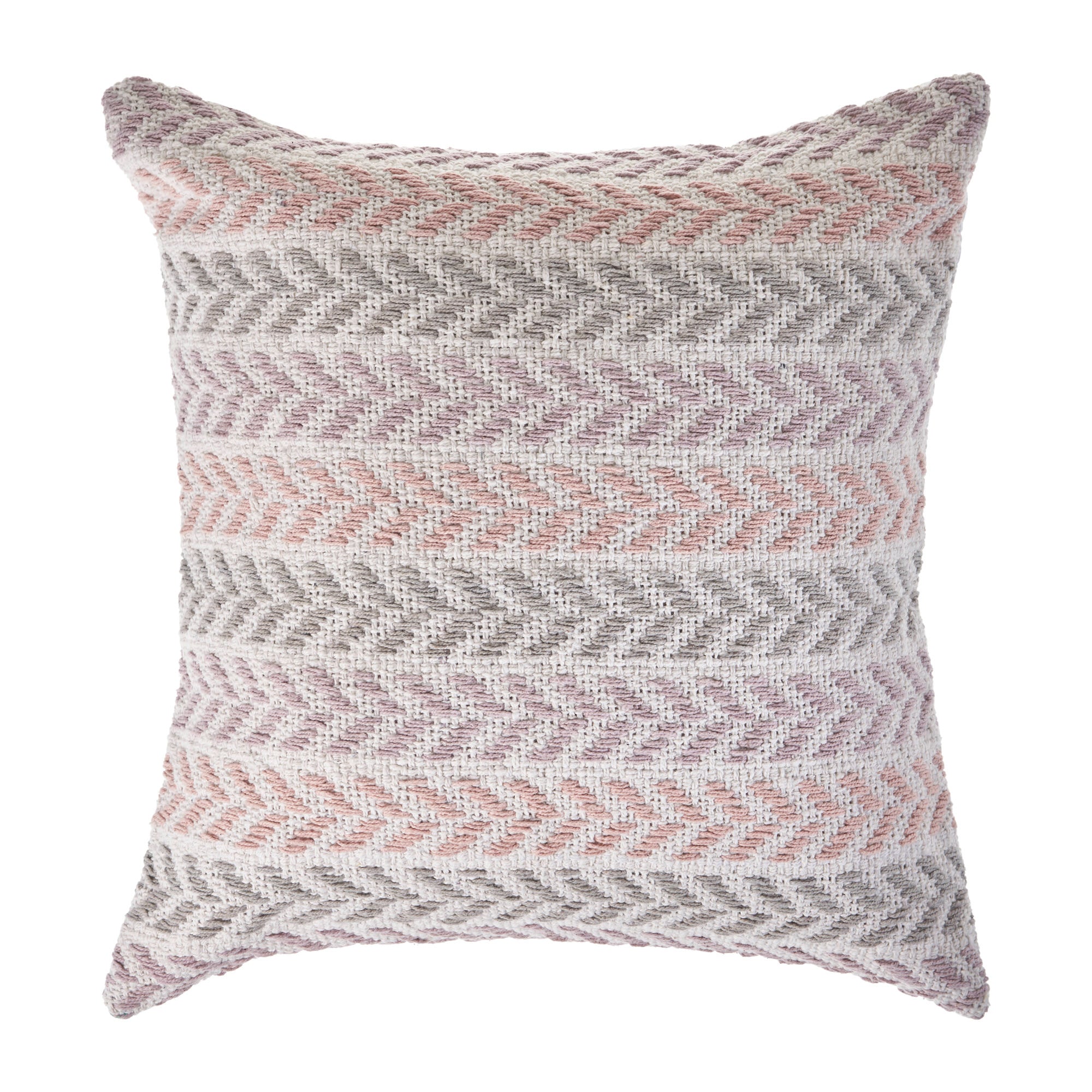 Set of Four 18" X 18" Purple Beach Chevron Cotton Zippered Pillow