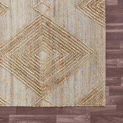 5' x 8' Brown Geometric Hand Woven Area Rug