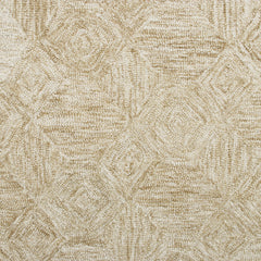 5' x 7' Beige Wool Geometric Hand Tufted Area Rug