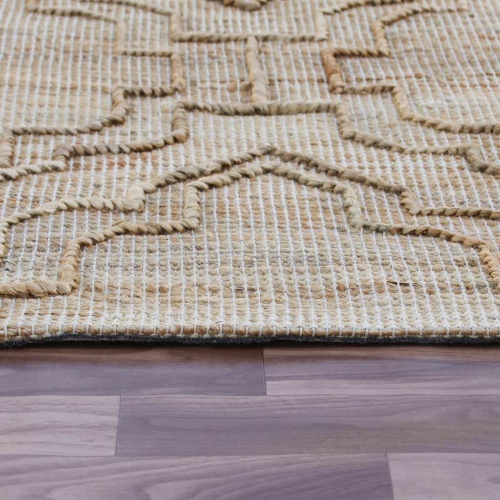 5' x 8' Brown Trellis Hand Woven Area Rug