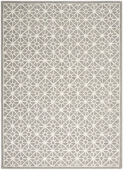 4' x 6' Gray and Ivory Geometric Hand Tufted Area Rug