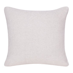 20" X 20" Blue and Off White Braided Cotton Zippered Pillow With Fringe