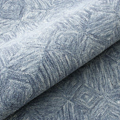 5' x 7' Blue Wool Geometric Hand Tufted Area Rug