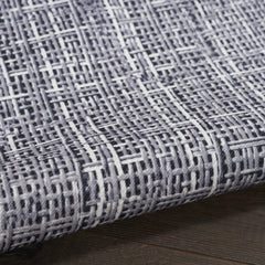 8' x 10' Gray and Ivory Abstract Power Loom Washable Non Skid Area Rug