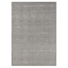 8' x 10' Gray Geometric Area Rug