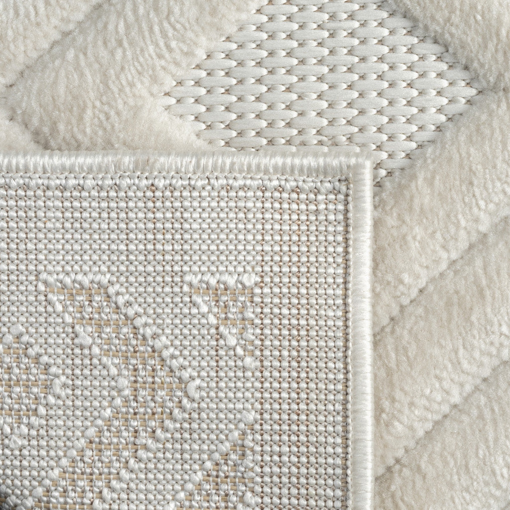 5' x 7' Ivory Geometric Area Rug