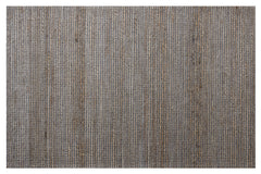 8' x 10' Gray Striped Hand Woven Area Rug