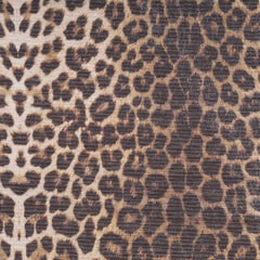 5' x 7' Brown and Ivory Leopard Print Power Loom Washable Non Skid Area Rug