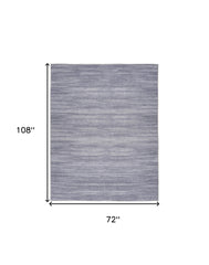 6' x 9' Gray and Ivory Abstract Power Loom Washable Non Skid Area Rug