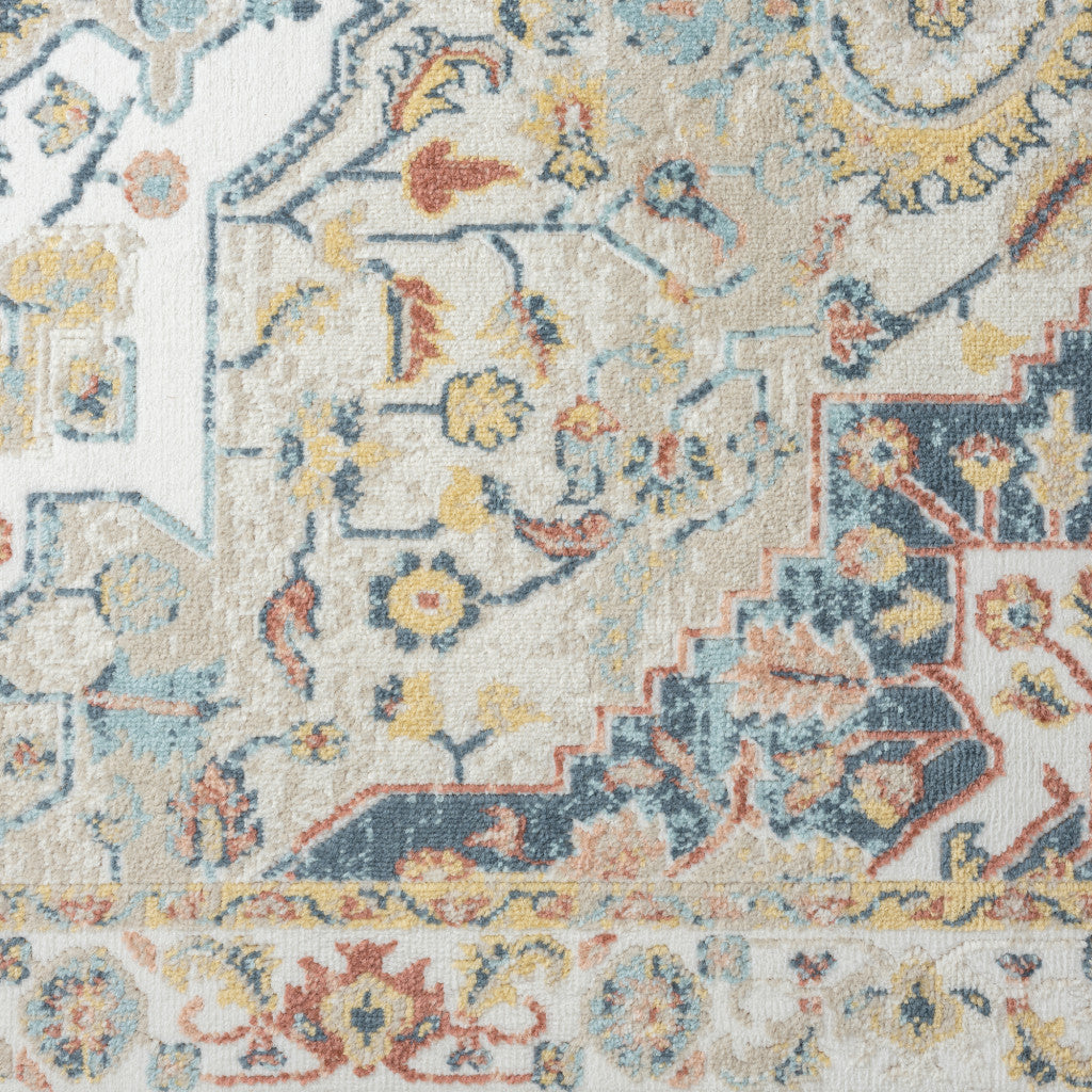 8' x 10' Ivory Abstract Area Rug