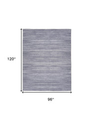 8' x 10' Gray and Ivory Abstract Power Loom Washable Non Skid Area Rug