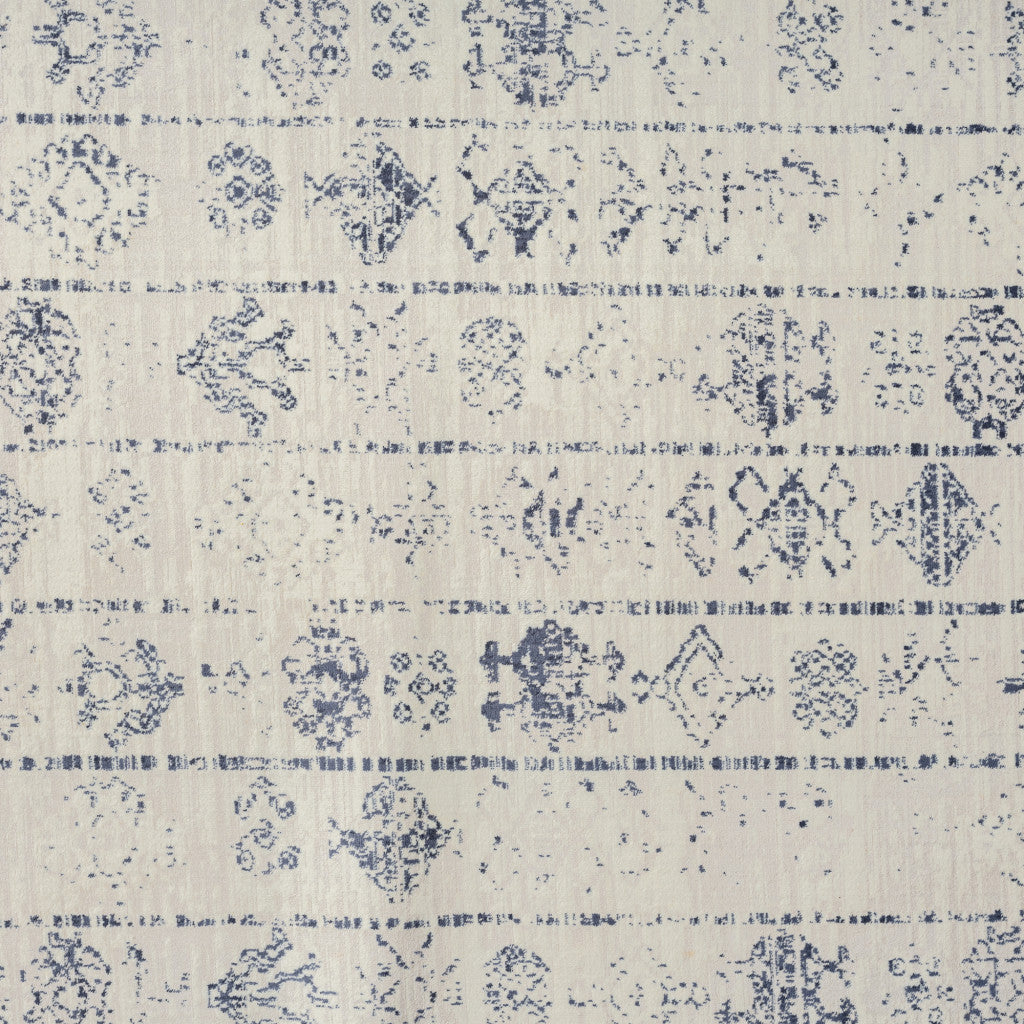 2' x 3' Gray Abstract Washable Non Skid Area Rug