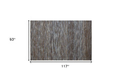 8' x 10' Blue Striped Hand Woven Area Rug