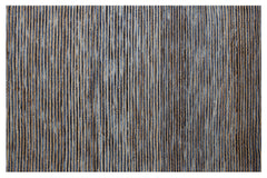8' x 10' Blue Striped Hand Woven Area Rug