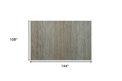 9' x 12' Blue Striped Hand Woven Area Rug