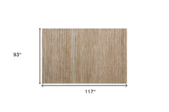 8' x 10' Beige Striped Hand Woven Area Rug