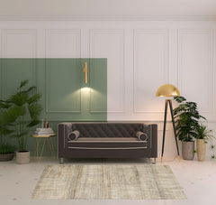 5' x 8' Brown Striped Hand Woven Area Rug