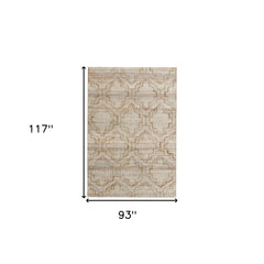 8' x 10' Brown Trellis Hand Woven Area Rug