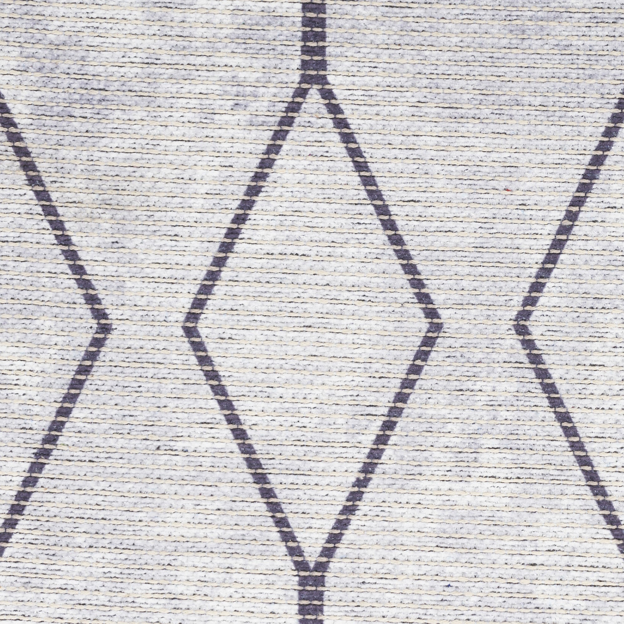 9' x 12' Ivory and Gray Geometric Power Loom Washable Area Rug