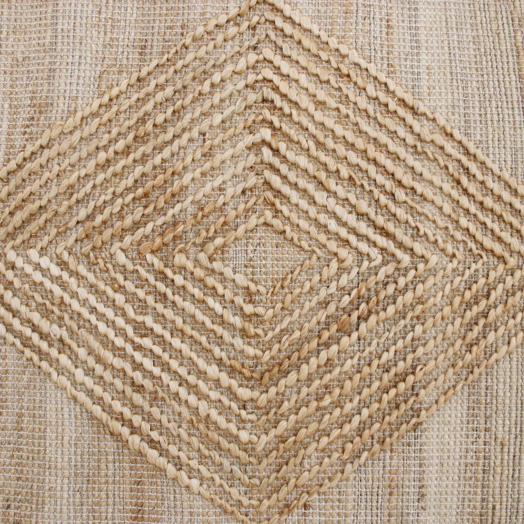 8' x 10' Brown Geometric Hand Woven Area Rug