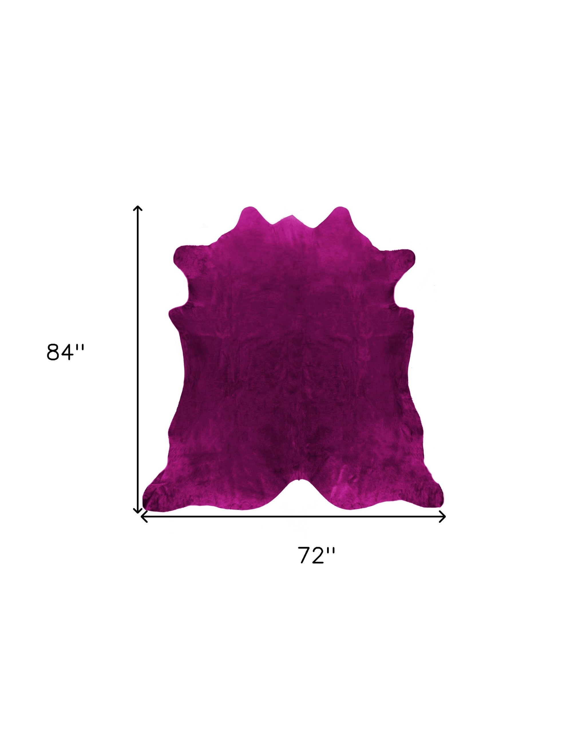 6' x 7' Purple Cowhide Hand Knotted Area Rug