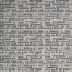 8' x 10' Blue Geometric Distressed Area Rug
