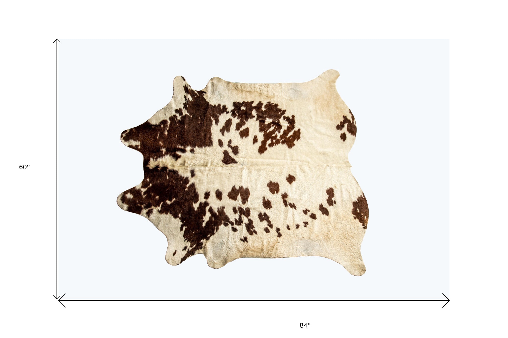 5' x 7' Brown and White Cowhide Hand Knotted Area Rug