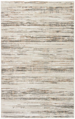 4' x 6' Cream Abstract Distressed Area Rug