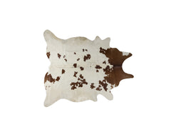 5' x 7' Brown and White Cowhide Hand Knotted Area Rug
