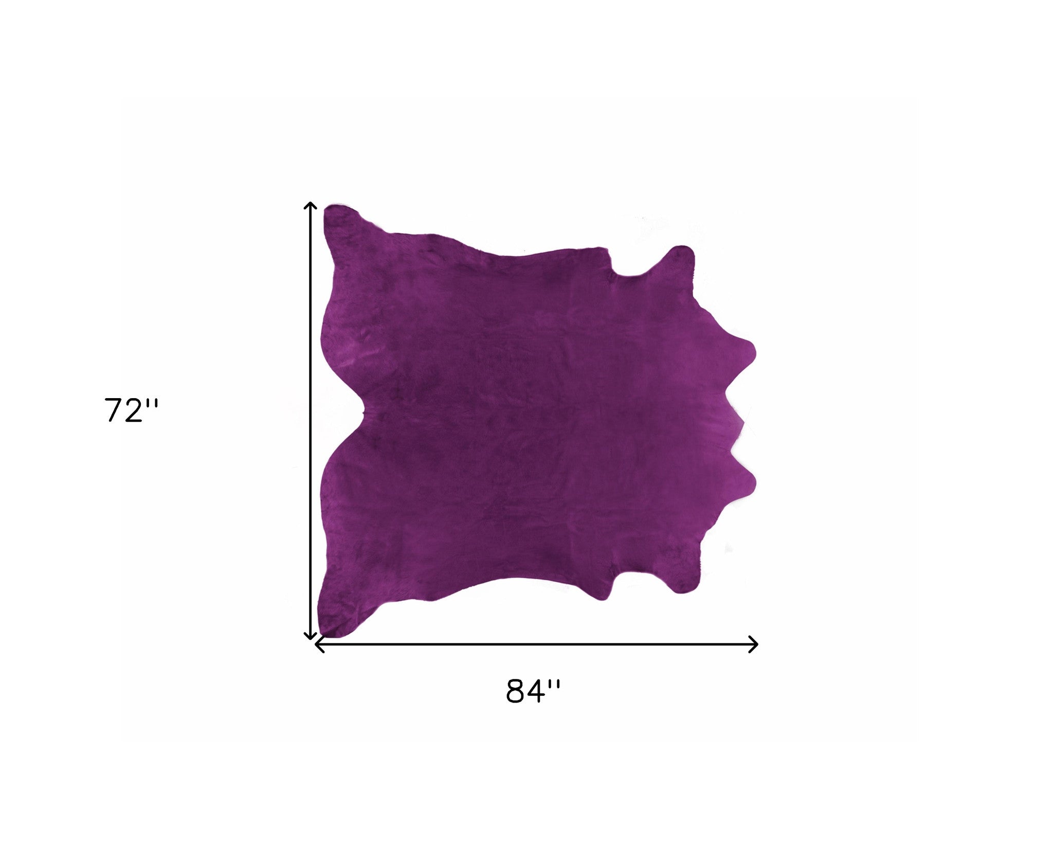 6' x 7' Plum Cowhide Handmade Area Rug