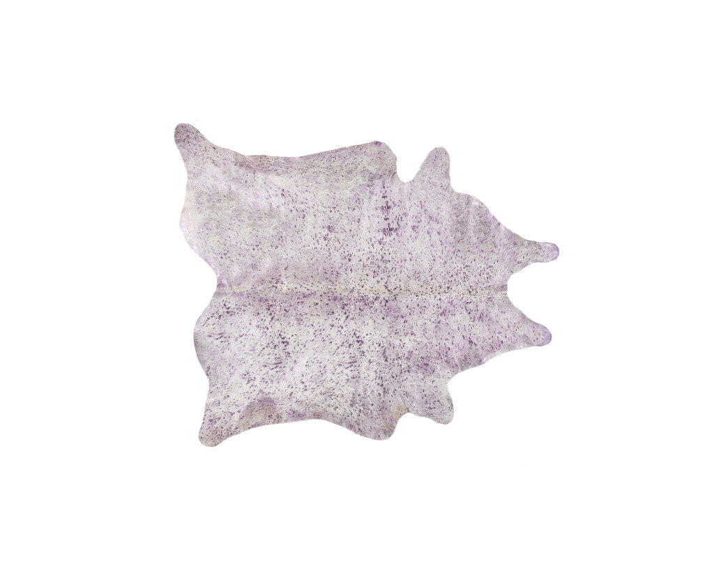 5' x 7' Gray and Pink Cowhide Hand Knotted Area Rug