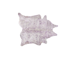 5' x 7' Gray and Pink Cowhide Hand Knotted Area Rug