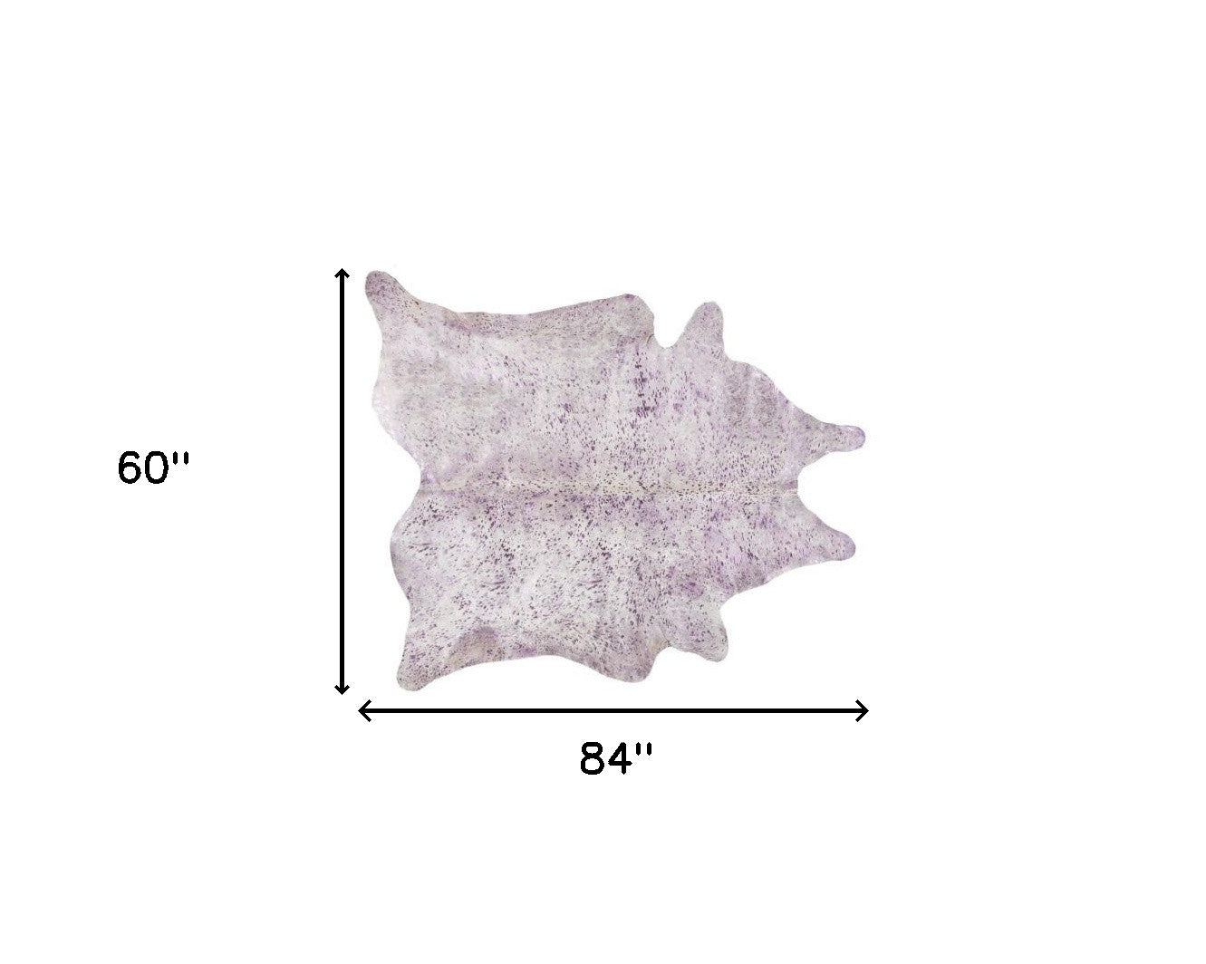 5' x 7' Gray and Pink Cowhide Hand Knotted Area Rug