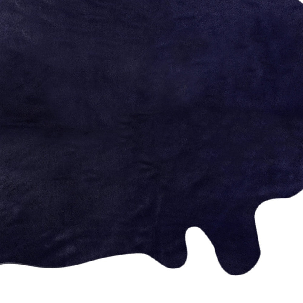 5' x 7' Midnight Cowhide Hand Knotted Area Rug