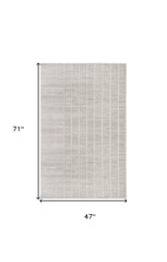 4' x 6' Gray Geometric Area Rug