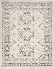 8' x 10' Gray Geometric Distressed Area Rug
