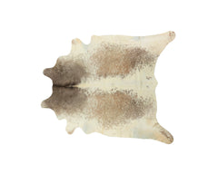 5' x 7' Brown and White Cowhide Hand Knotted Area Rug