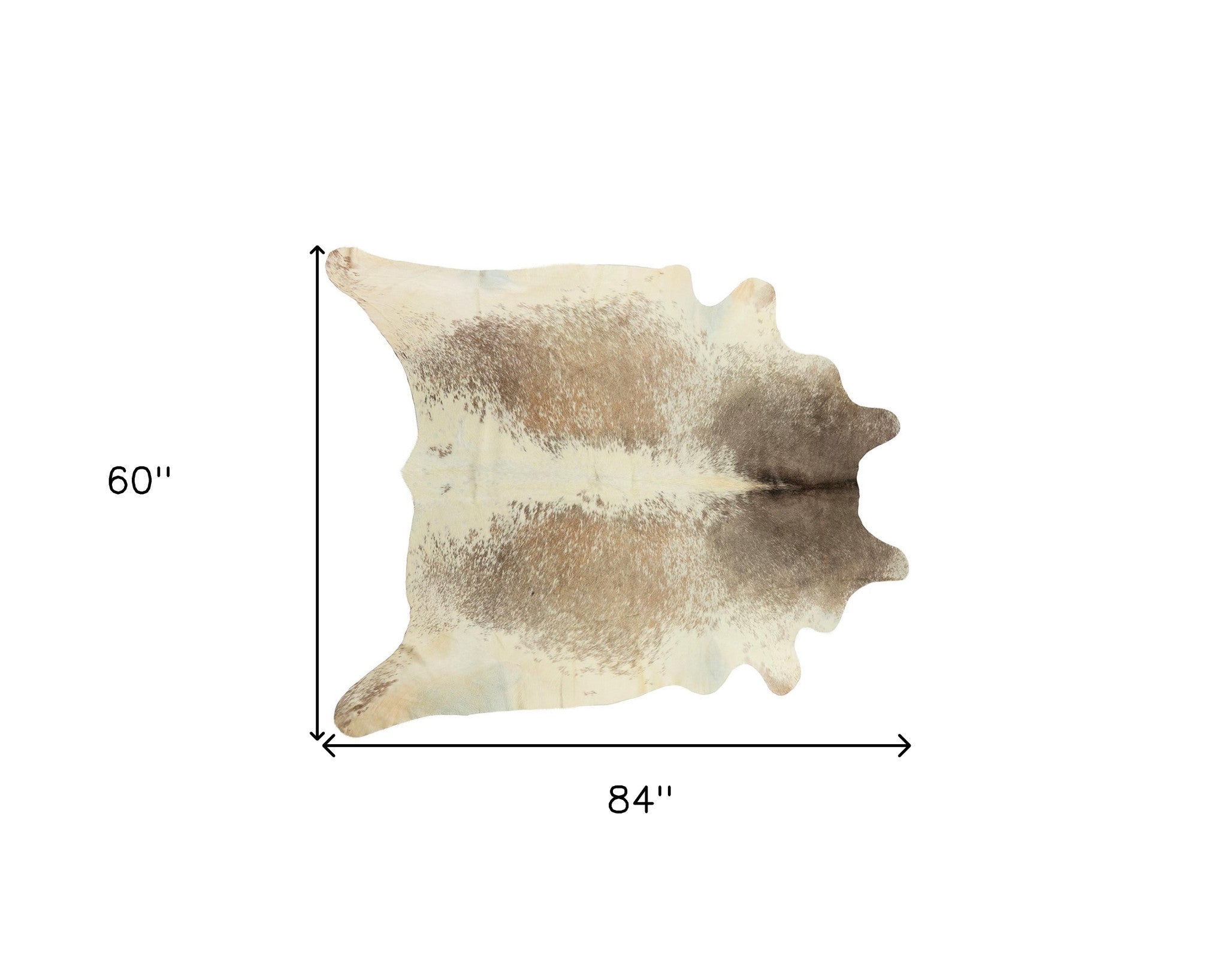 5' x 7' Brown and White Cowhide Hand Knotted Area Rug
