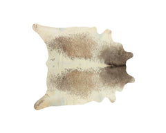 5' x 7' Brown and White Cowhide Hand Knotted Area Rug