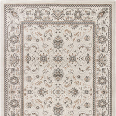 4' x 6' Cream Floral Distressed Area Rug