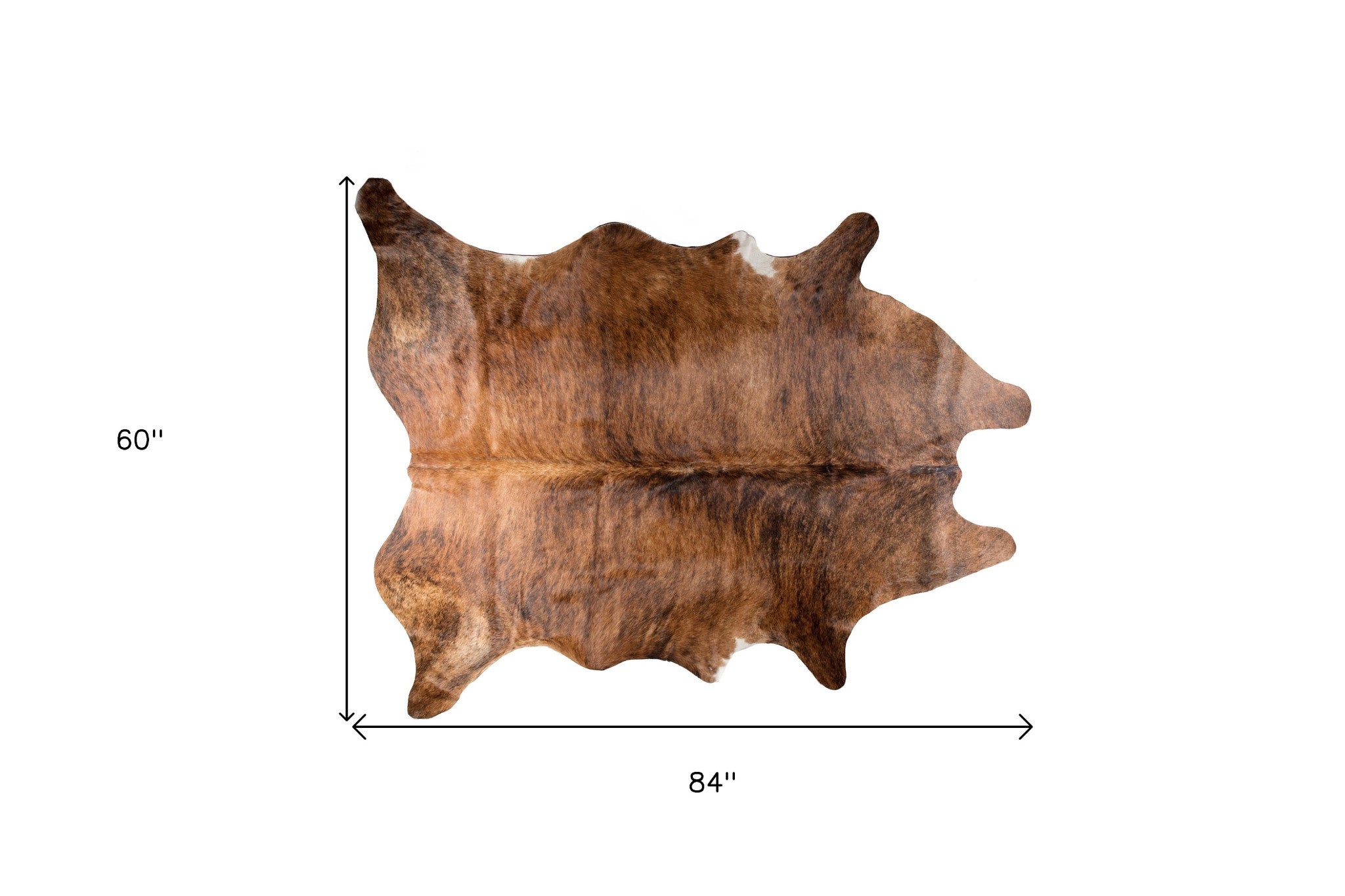 5' x 7' Brown Cowhide Hand Knotted Area Rug