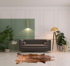 5' x 7' Brown Cowhide Hand Knotted Area Rug