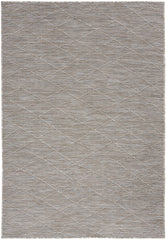 4' x 6' Gray Geometric Power Loom Non Skid Area Rug