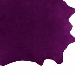 5' x 7' Purple Cowhide Hand Knotted Area Rug