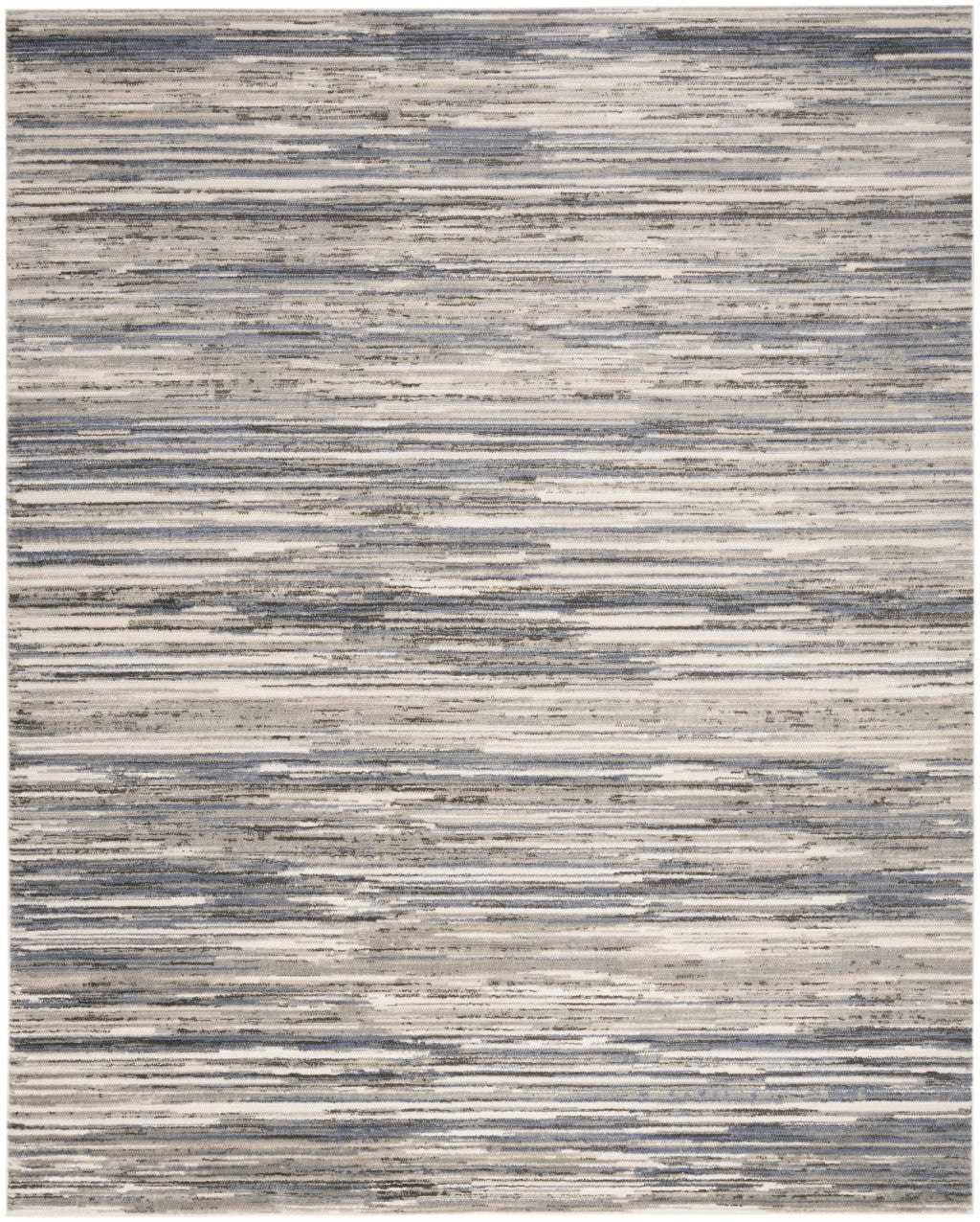 8' x 10' Cream Abstract Distressed Area Rug