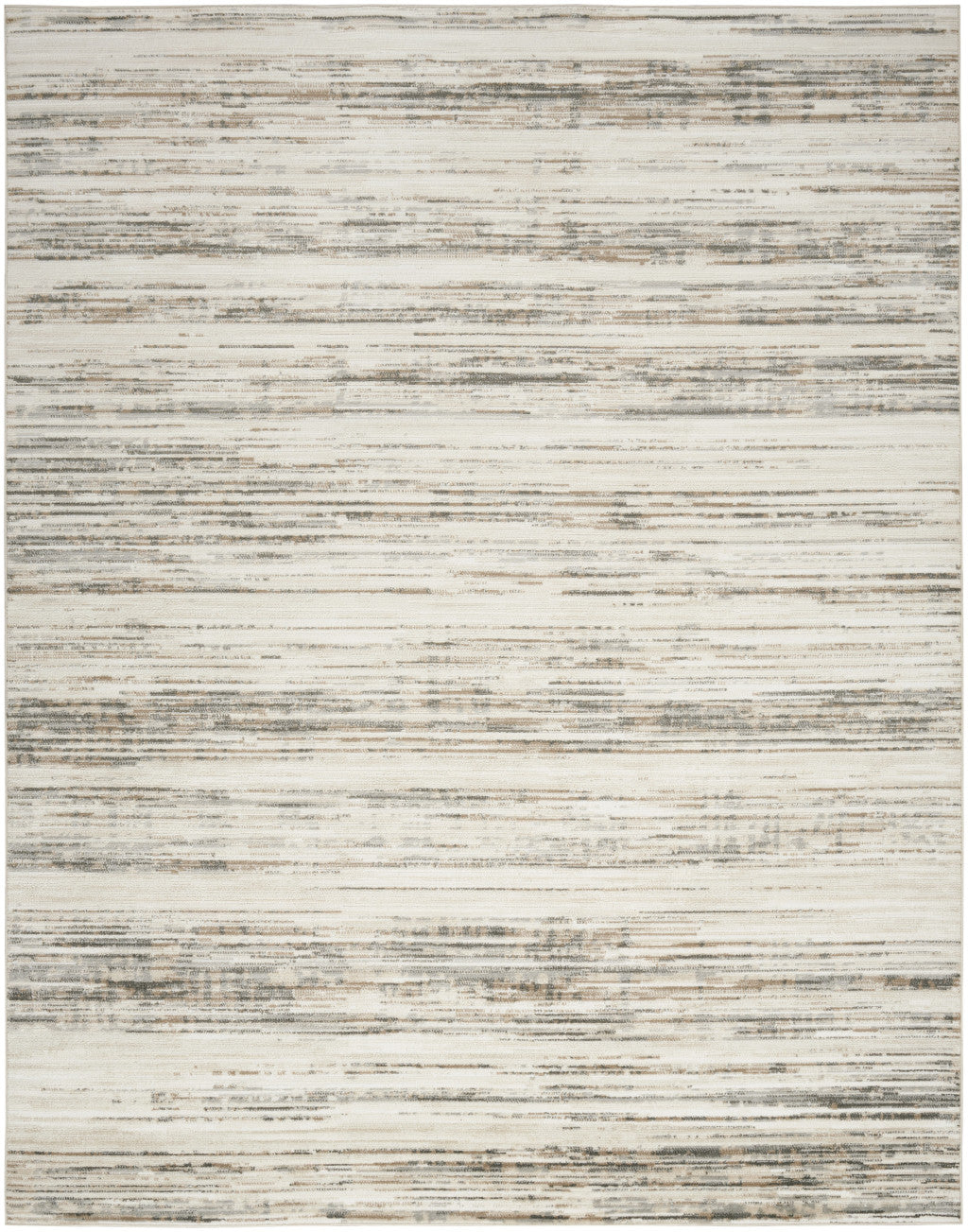 8' x 10' Cream Abstract Distressed Area Rug